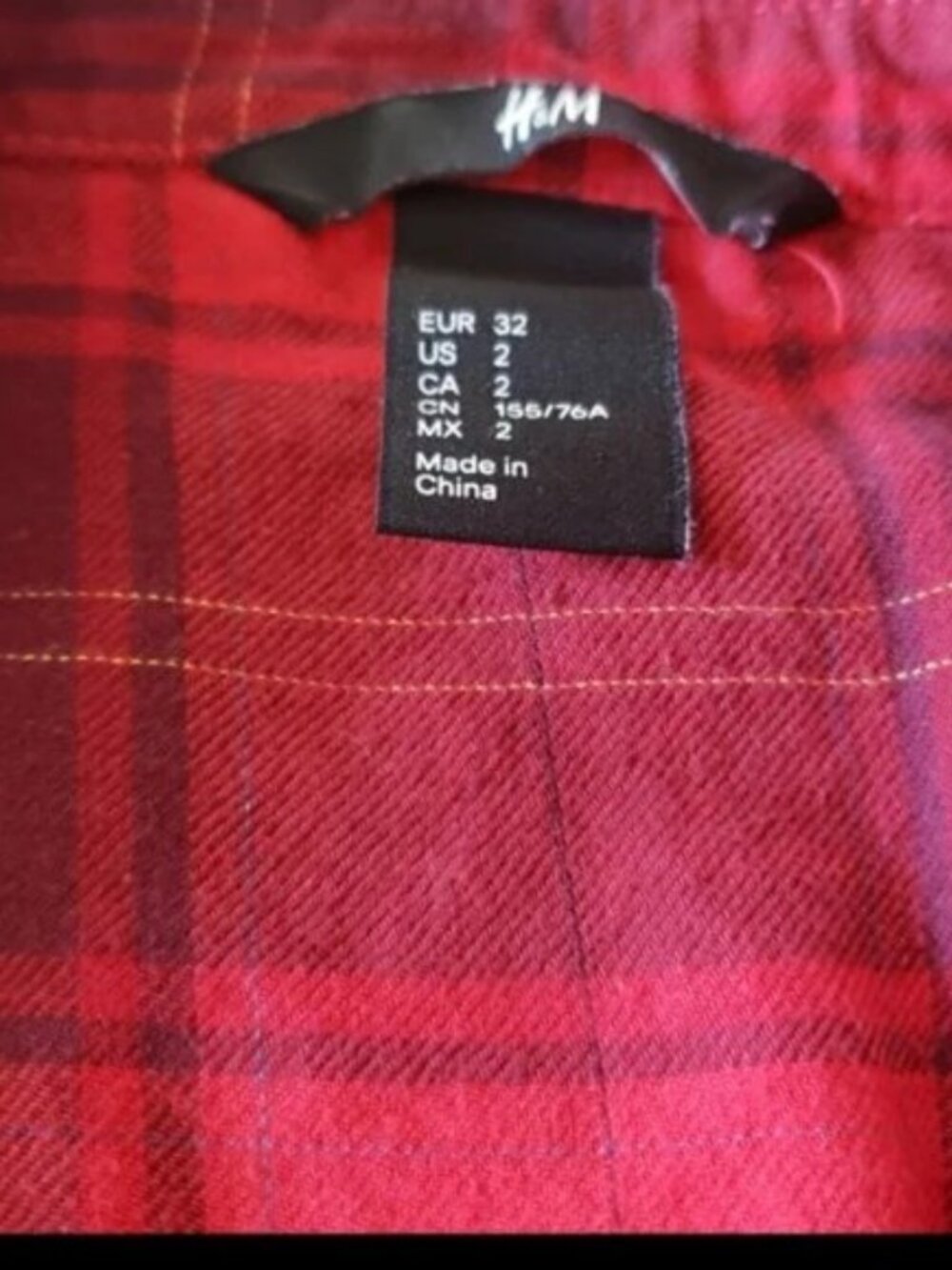 H&M Red Flannel. - Picture 2 of 3